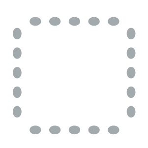 Chairs against three walls with tables against the fourth wall.