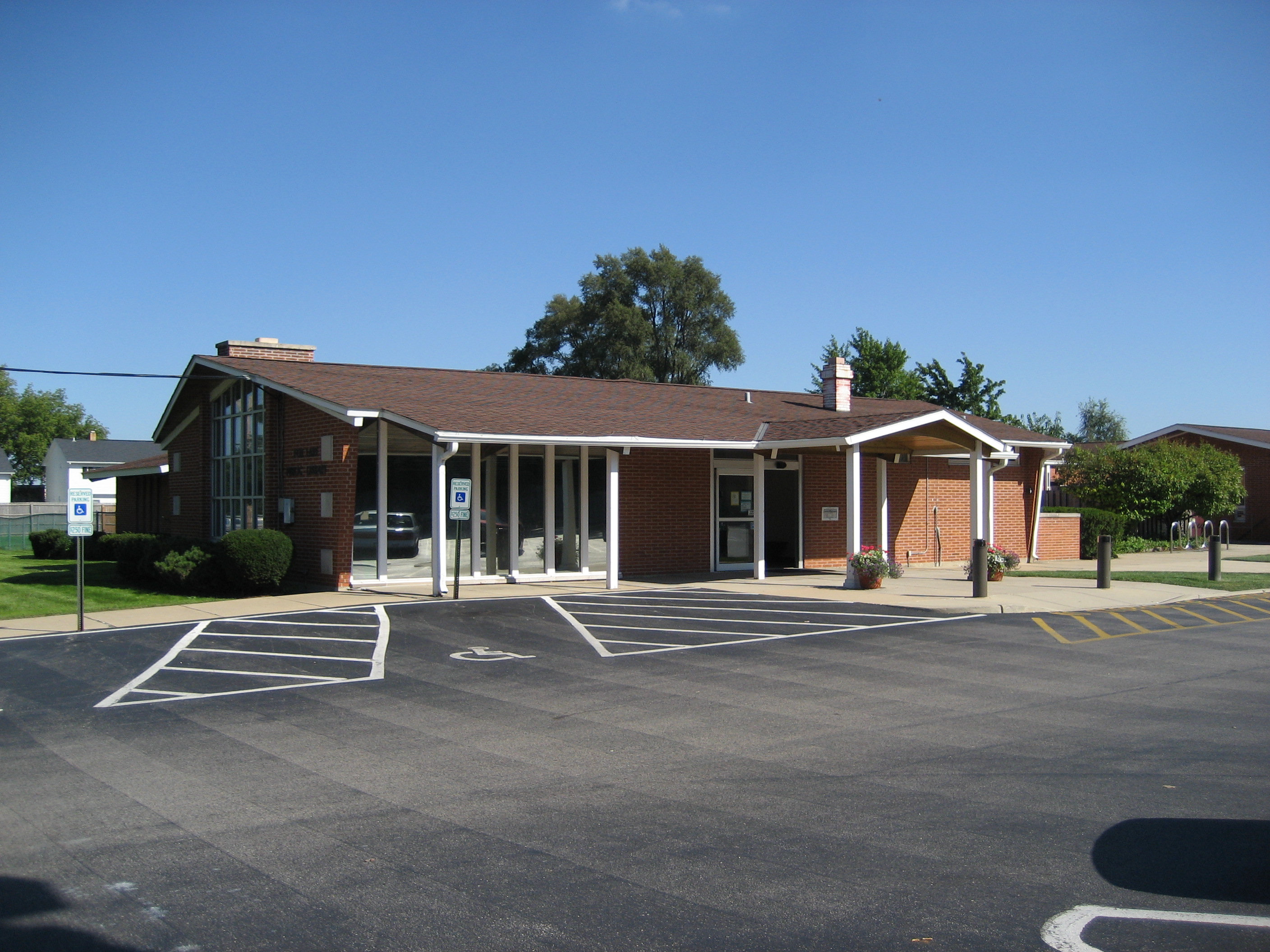 Exterior of original library building at current site