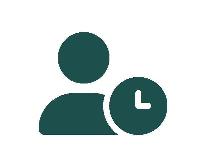 Person and clock icon