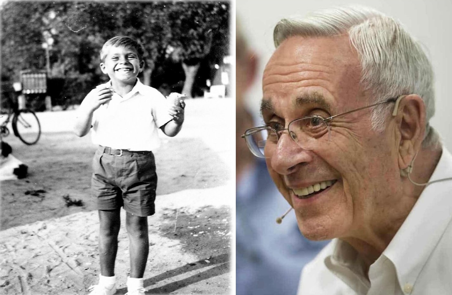 Photos of Steen Metz as a child and adult