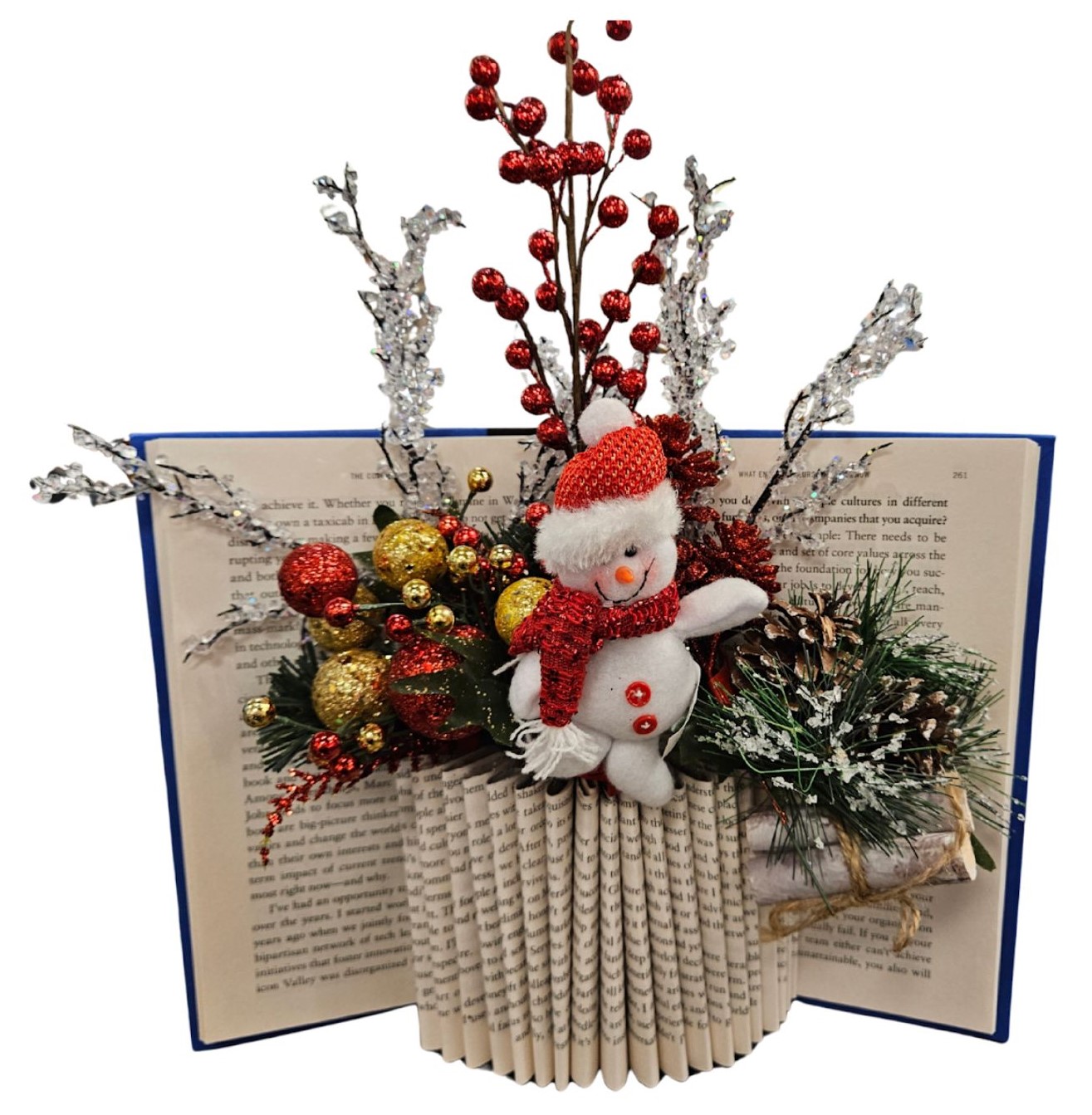 Sample of Winter Book Vases craft