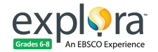 Ebsco Explora Grades 6-8 database logo