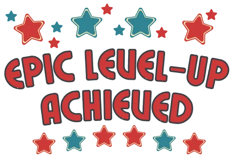 Epic Level-Up Achieved Logo
