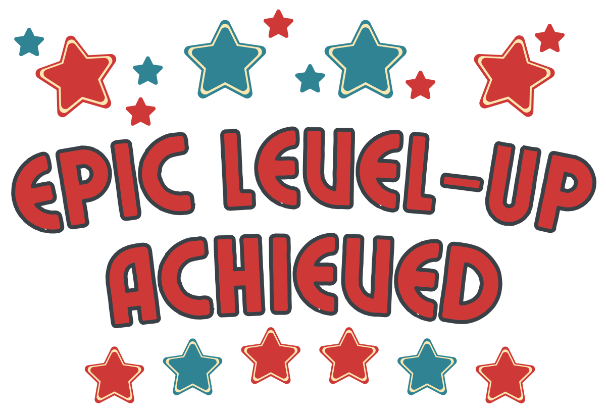 Epic Level-Up Achieved Logo